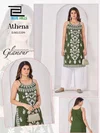 Athena By Blue Hills Rayon Embroidery Ladies Kurti Wholesale Market In Surat